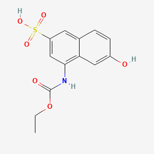 molecular formula C13H13NO6S B1498694 3-Sulfo-7-hydroxy-1-naphthalenecarbamic acid ethyl ester CAS No. 6410-00-0