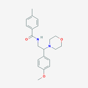 molecular formula C21H26N2O3 B14986969 N-[2-(4-methoxyphenyl)-2-(morpholin-4-yl)ethyl]-4-methylbenzamide 