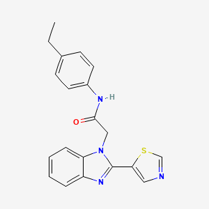 Acetamide, N-(4-ethylphenyl)-2-(2-thiazol-5-ylbenzoimidazol-1-yl)-