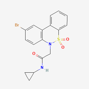 2-(9-bromo-5,5-dioxido-6H-dibenzo[c,e][1,2]thiazin-6-yl)-N-cyclopropylacetamide