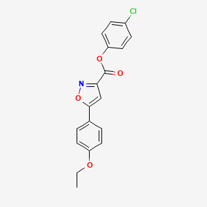 4-Chlorophenyl 5-(4-ethoxyphenyl)-1,2-oxazole-3-carboxylate