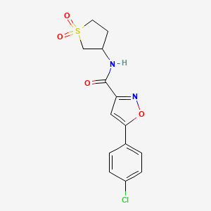 5-(4-chlorophenyl)-N-(1,1-dioxidotetrahydrothiophen-3-yl)-1,2-oxazole-3-carboxamide