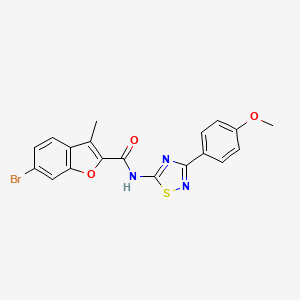 6-bromo-N-[3-(4-methoxyphenyl)-1,2,4-thiadiazol-5-yl]-3-methyl-1-benzofuran-2-carboxamide