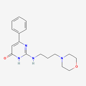 molecular formula C17H22N4O2 B14987055 2-{[3-(Morpholin-4-YL)propyl]amino}-6-phenyl-3,4-dihydropyrimidin-4-one 