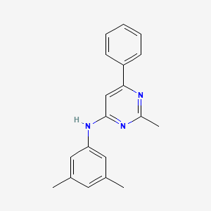 molecular formula C19H19N3 B14987088 N-(3,5-dimethylphenyl)-2-methyl-6-phenylpyrimidin-4-amine 