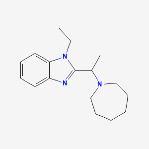 molecular formula C17H25N3 B14987099 2-[1-(azepan-1-yl)ethyl]-1-ethyl-1H-benzimidazole 