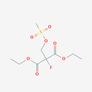 molecular formula C9H15FO7S B1498710 Diethyl fluoro{[(methanesulfonyl)oxy]methyl}propanedioate CAS No. 2710-86-3