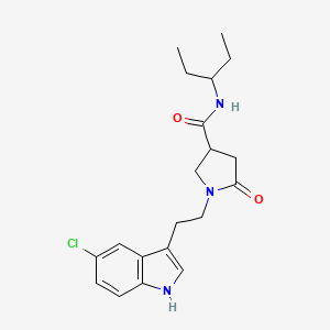 1-[2-(5-chloro-1H-indol-3-yl)ethyl]-5-oxo-N-(pentan-3-yl)pyrrolidine-3-carboxamide