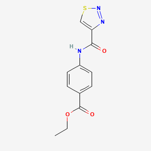 molecular formula C12H11N3O3S B14987122 Ethyl 4-[(1,2,3-thiadiazol-4-ylcarbonyl)amino]benzoate 