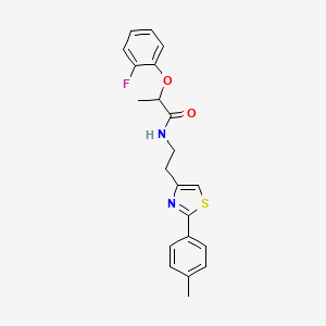 2-(2-fluorophenoxy)-N-{2-[2-(4-methylphenyl)-1,3-thiazol-4-yl]ethyl}propanamide