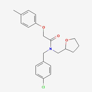 N-(4-chlorobenzyl)-2-(4-methylphenoxy)-N-(tetrahydrofuran-2-ylmethyl)acetamide