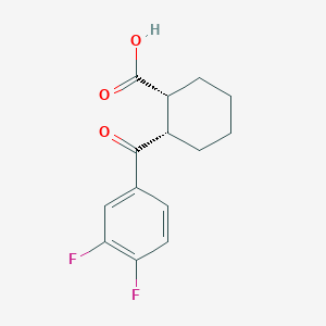 molecular formula C14H14F2O3 B1498717 cis-2-(3,4-Difluorobenzoyl)cyclohexane-1-carboxylic acid 