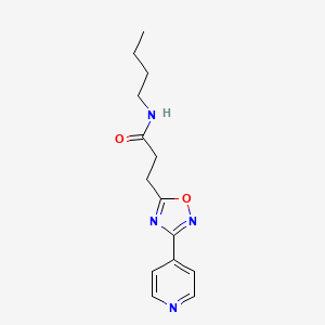 N-butyl-3-[3-(pyridin-4-yl)-1,2,4-oxadiazol-5-yl]propanamide