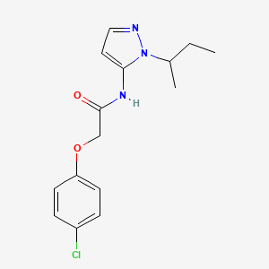 molecular formula C15H18ClN3O2 B14987183 N-[1-(butan-2-yl)-1H-pyrazol-5-yl]-2-(4-chlorophenoxy)acetamide 