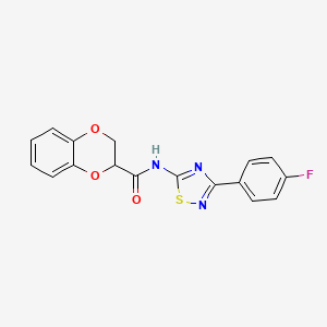 molecular formula C17H12FN3O3S B14987208 N-[3-(4-fluorophenyl)-1,2,4-thiadiazol-5-yl]-2,3-dihydro-1,4-benzodioxine-2-carboxamide 