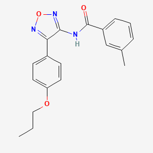 3-methyl-N-[4-(4-propoxyphenyl)-1,2,5-oxadiazol-3-yl]benzamide