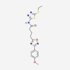 N-[5-(ethylsulfanyl)-1,3,4-thiadiazol-2-yl]-4-[3-(4-methoxyphenyl)-1,2,4-oxadiazol-5-yl]butanamide