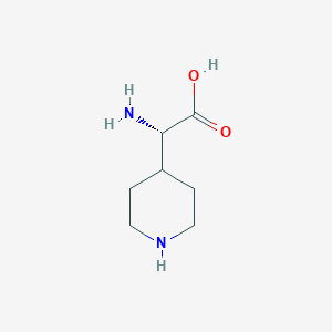 molecular formula C7H14N2O2 B1498724 (S)-alfa-Amino-4-piperidine acetic acid CAS No. 459166-03-1