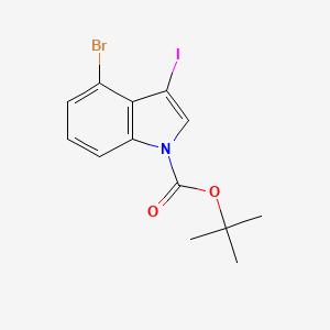 molecular formula C13H13BrINO2 B1498727 4-Bromo-3-iodoindole-1-carboxylic acid tert-butyl ester CAS No. 406170-09-0