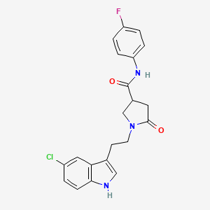 1-[2-(5-chloro-1H-indol-3-yl)ethyl]-N-(4-fluorophenyl)-5-oxopyrrolidine-3-carboxamide