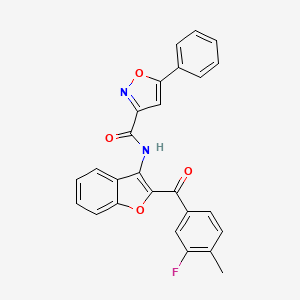 N-{2-[(3-fluoro-4-methylphenyl)carbonyl]-1-benzofuran-3-yl}-5-phenyl-1,2-oxazole-3-carboxamide