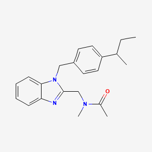 N-({1-[4-(butan-2-yl)benzyl]-1H-benzimidazol-2-yl}methyl)-N-methylacetamide