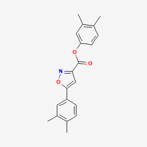 molecular formula C20H19NO3 B14987369 3,4-Dimethylphenyl 5-(3,4-dimethylphenyl)-1,2-oxazole-3-carboxylate 