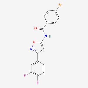 4-bromo-N-[3-(3,4-difluorophenyl)-1,2-oxazol-5-yl]benzamide