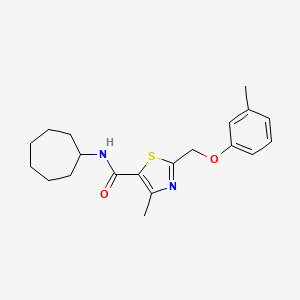 N-cycloheptyl-4-methyl-2-[(3-methylphenoxy)methyl]-1,3-thiazole-5-carboxamide