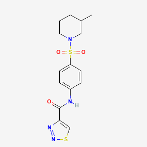 N-{4-[(3-methylpiperidin-1-yl)sulfonyl]phenyl}-1,2,3-thiadiazole-4-carboxamide