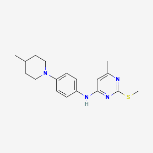 molecular formula C18H24N4S B14987405 6-Methyl-N-[4-(4-methylpiperidin-1-YL)phenyl]-2-(methylsulfanyl)pyrimidin-4-amine 