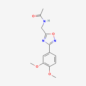 molecular formula C13H15N3O4 B14987409 N-{[3-(3,4-dimethoxyphenyl)-1,2,4-oxadiazol-5-yl]methyl}acetamide 