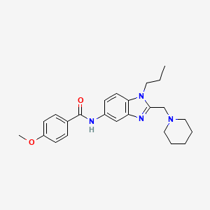 4-methoxy-N-[2-(piperidin-1-ylmethyl)-1-propyl-1H-benzimidazol-5-yl]benzamide