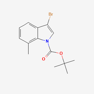 molecular formula C14H16BrNO2 B1498744 1-Boc-3-溴-7-甲基吲哚 CAS No. 914349-39-6