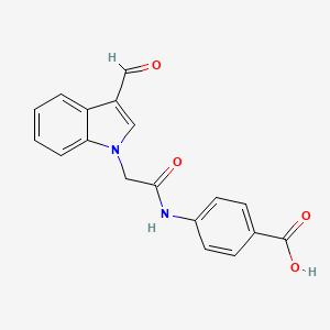 molecular formula C18H14N2O4 B1498745 4-[2-(3-Formyl-indol-1-yl)-acetylamino]-benzoic acid 