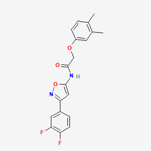 N-[3-(3,4-difluorophenyl)-1,2-oxazol-5-yl]-2-(3,4-dimethylphenoxy)acetamide