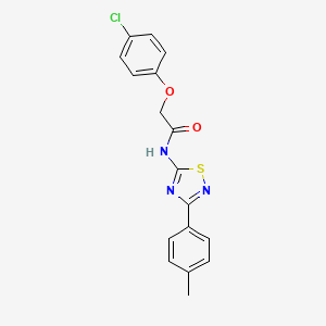 2-(4-chlorophenoxy)-N-[3-(4-methylphenyl)-1,2,4-thiadiazol-5-yl]acetamide