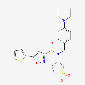 N-[4-(diethylamino)benzyl]-N-(1,1-dioxidotetrahydrothiophen-3-yl)-5-(thiophen-2-yl)-1,2-oxazole-3-carboxamide