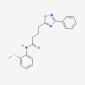 N-[2-(methylsulfanyl)phenyl]-4-(3-phenyl-1,2,4-oxadiazol-5-yl)butanamide