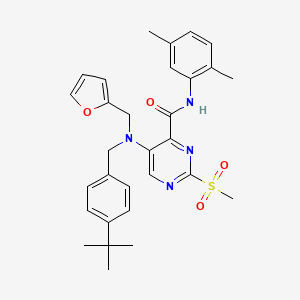 5-[(4-tert-butylbenzyl)(furan-2-ylmethyl)amino]-N-(2,5-dimethylphenyl)-2-(methylsulfonyl)pyrimidine-4-carboxamide