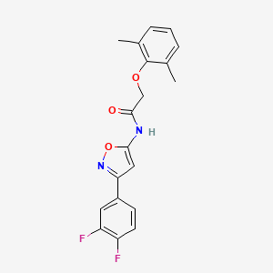 N-[3-(3,4-difluorophenyl)-1,2-oxazol-5-yl]-2-(2,6-dimethylphenoxy)acetamide