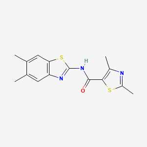 N-(5,6-dimethyl-1,3-benzothiazol-2-yl)-2,4-dimethyl-1,3-thiazole-5-carboxamide