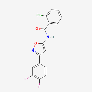 molecular formula C16H9ClF2N2O2 B14987522 2-chloro-N-[3-(3,4-difluorophenyl)-1,2-oxazol-5-yl]benzamide 