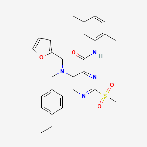 N-(2,5-dimethylphenyl)-5-[(4-ethylbenzyl)(furan-2-ylmethyl)amino]-2-(methylsulfonyl)pyrimidine-4-carboxamide