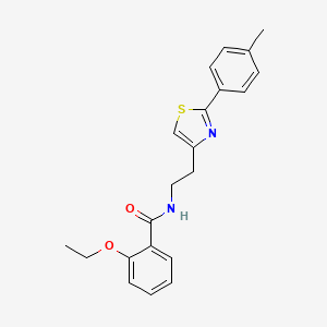 molecular formula C21H22N2O2S B14987544 2-ethoxy-N-{2-[2-(4-methylphenyl)-1,3-thiazol-4-yl]ethyl}benzamide 