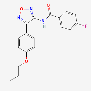 4-fluoro-N-[4-(4-propoxyphenyl)-1,2,5-oxadiazol-3-yl]benzamide