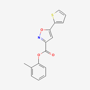 2-Methylphenyl 5-(thiophen-2-yl)-1,2-oxazole-3-carboxylate