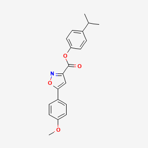 molecular formula C20H19NO4 B14987621 4-(Propan-2-yl)phenyl 5-(4-methoxyphenyl)-1,2-oxazole-3-carboxylate 