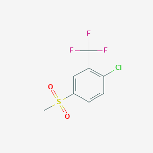molecular formula C8H6ClF3O2S B1498763 1-Chloro-4-(methylsulfonyl)-2-(trifluoromethyl)benzene CAS No. 4163-81-9