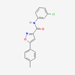 N-(3-chlorophenyl)-5-(4-methylphenyl)-1,2-oxazole-3-carboxamide